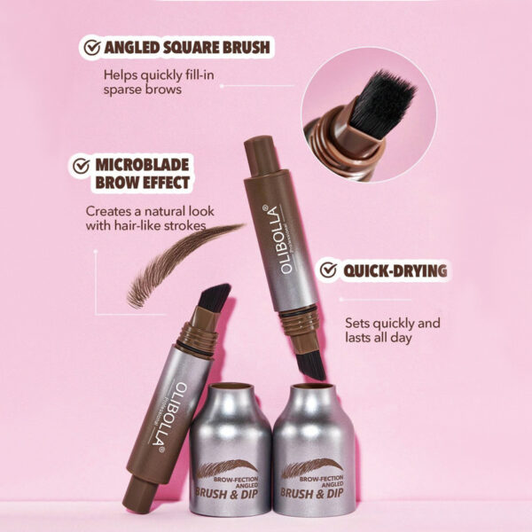 Big Brush Hairline Multi-purpose Not Smudge Press Eyebrow Pencil - Image 4