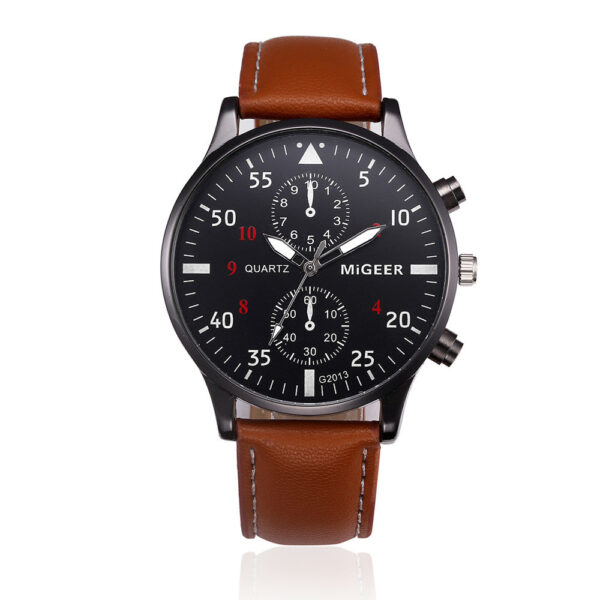 Retro Design Leather Band Watches Men Top Brand Relogio Masculino NEW Mens Sports Clock Analog Quartz Wrist Watches - Image 4