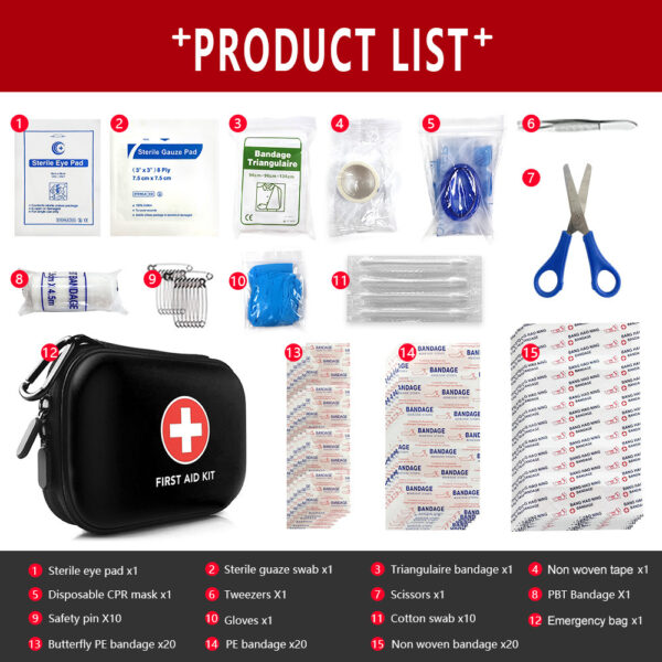 Household First Aid Kits Series Full Set Portable Travel Survival Kit - Image 9