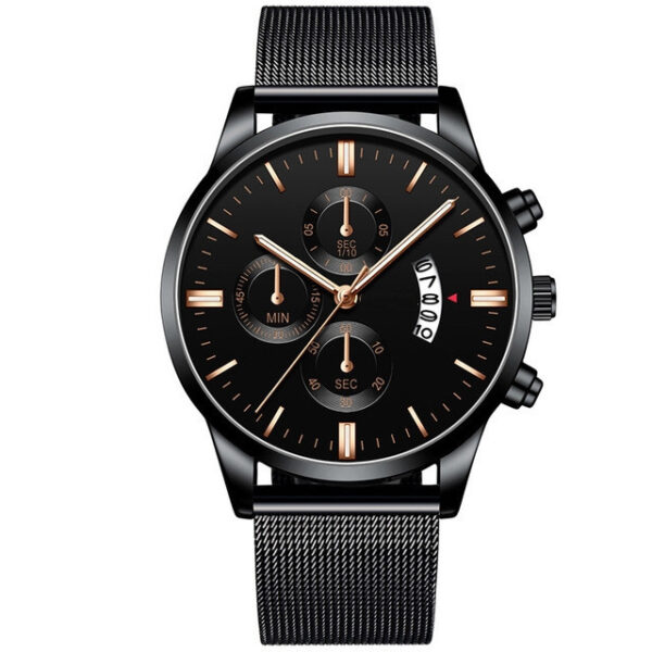Mens Business Luxury Watches For Men Mesh Band Quartz Watch - Image 7