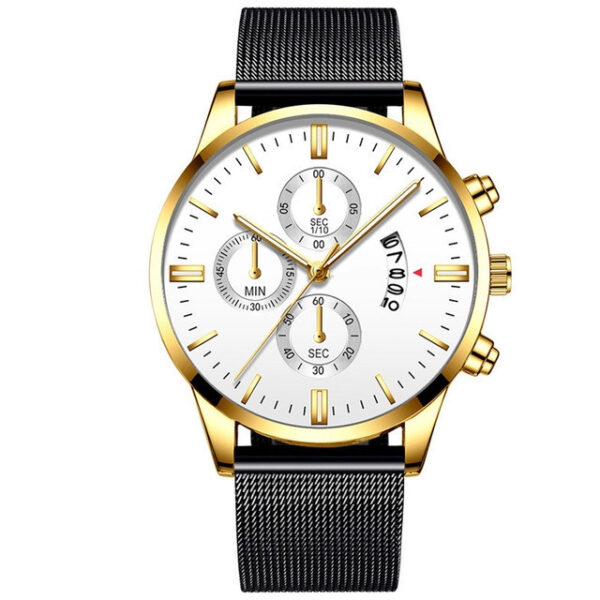 Mens Business Luxury Watches For Men Mesh Band Quartz Watch - Image 8