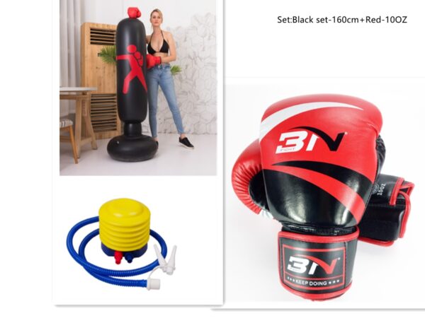 Boxing Punching Bag Inflatable Free-Stand Tumbler Sandbag - Image 4