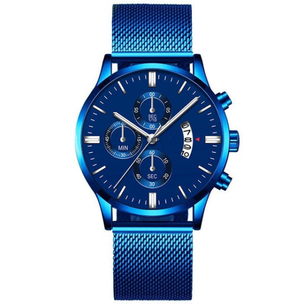 Mens Business Luxury Watches For Men Mesh Band Quartz Watch - Image 3
