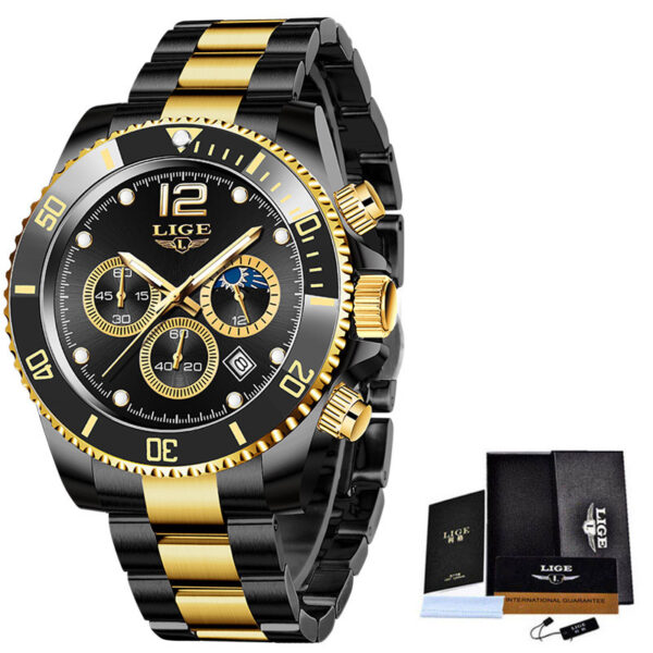 Quartz Watch Men's Sports Waterproof Watch Multi-function Chronograph - Image 2